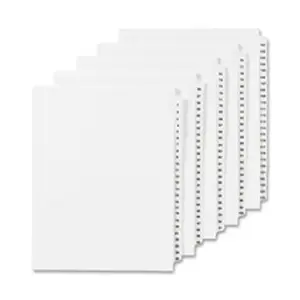 Avery AVE01073 Numeric Divider- 73- Side Tab- 11 in. x 8.5 in.- 25-PK- White