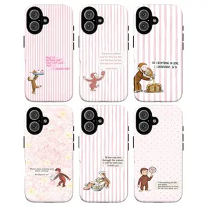 Pink Faith Curious Monkey Case Collection – Christian Bible Verse Cute Phone Case |   Inspirational Phone Cover |   Cover for IPhone 17 16 15 14 13 12 SE Max Pro Samsung galaxy 21 22 23 24 25