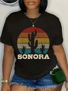 100% Cotton Sonora Mexico Cactus Vintage Souvenir T-Shirt