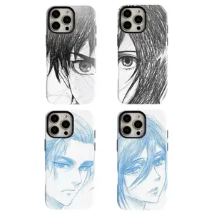 Attack on Titan Eren Mikasa Couple Anime Phone Case for IPhone 17 16 15 14 13 12 11 Pro Max Plus 17Air Samsung S26 S25 S24 S23 S22 S21 FE Plus Ultra TPU Back Cover Protection Shockproof