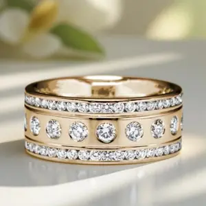 Shiny Men's Square Eternal Ring Cubic Zirconia Statement band Wedding Promise Bride eternity Ring Anniversary Rings Accessory for Hip-hop Trendiness Must-have for Daily Wear and Parties High quality Fine Women's jewelry Girl Daily Casual