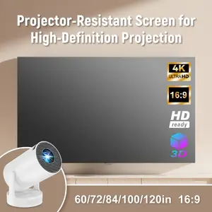 84 Inch Large Projection Screen, 4K Ultra HD Anti-Glare Wrinkle Resistant, Foldable Reflective Fabric, Home Cinema Outdoor Use, Dlp LED LCD 3D Projector Compatible