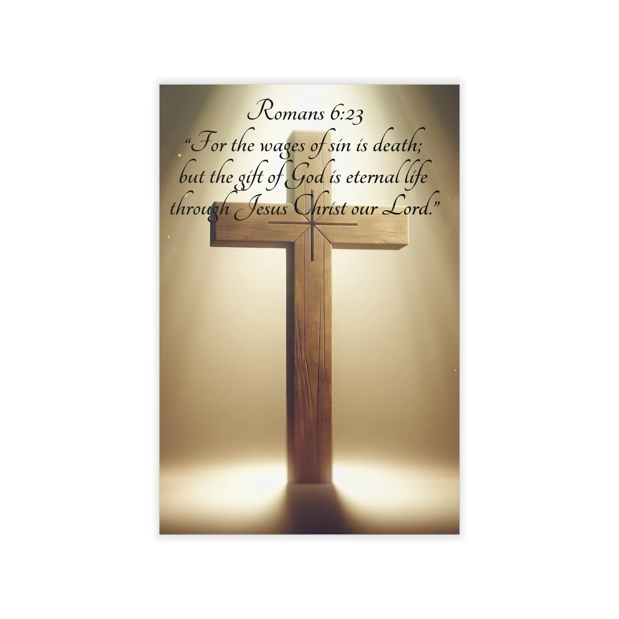Wall Decals - Romans 6:23 Bible Verse Stickers, Christian Quote Decals, Religious Wall Art, Scripture Home Decor, Inspirational Vinyl Decals