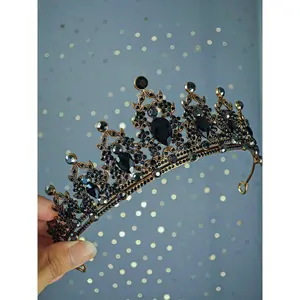 Gothic Bridal Crown Headpiece Dark Style Accessory for Birthdays Parties & Halloween Events Perfect Hair Decoration