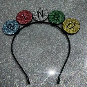 Rhinestone BINGO Headband – Sparkly Bingo Night Accessory