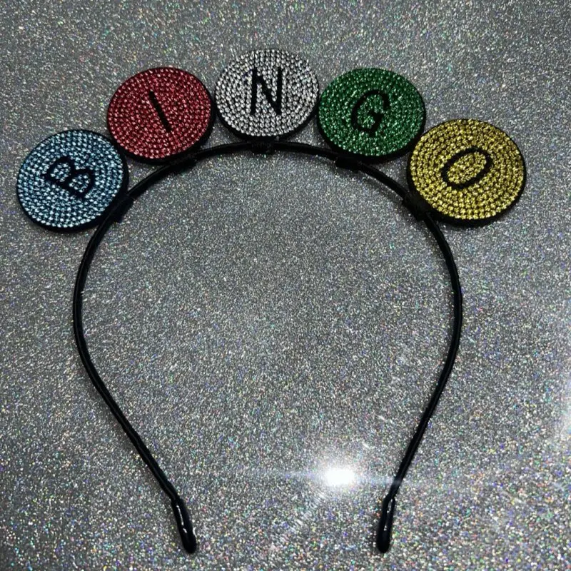 Rhinestone BINGO Headband – Sparkly Bingo Night Accessory
