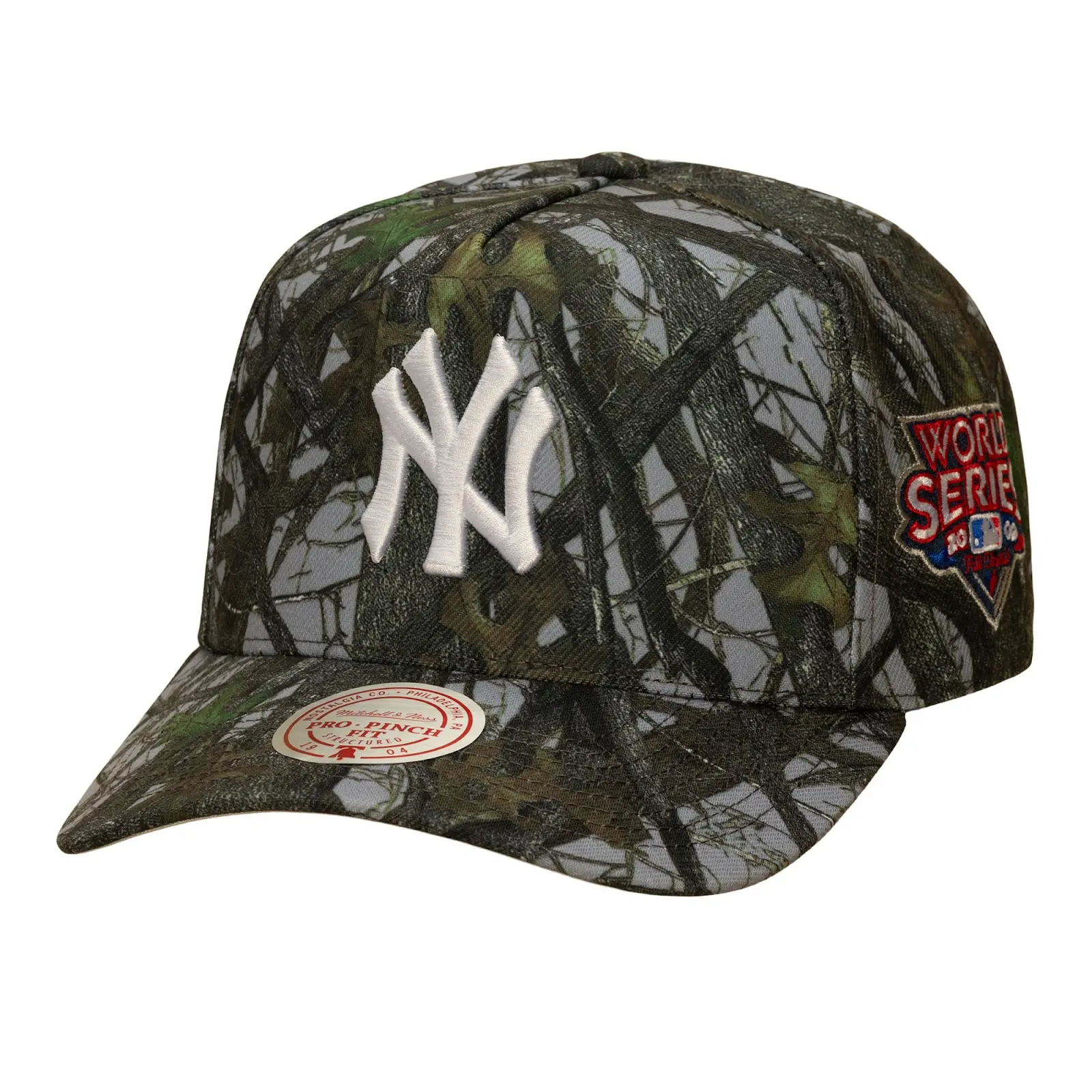 New York Yankees Gray Quiet Blaze Pro Pinch Snapback Hat MLB Throwback Cap Adjustable Fan Gear Mitchell & Ness