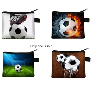New Stylish Wallet, Cartoon Design, Unisex Game Print Coin Purse, Cool Football Zero Wallet, Unique Personality Accessory