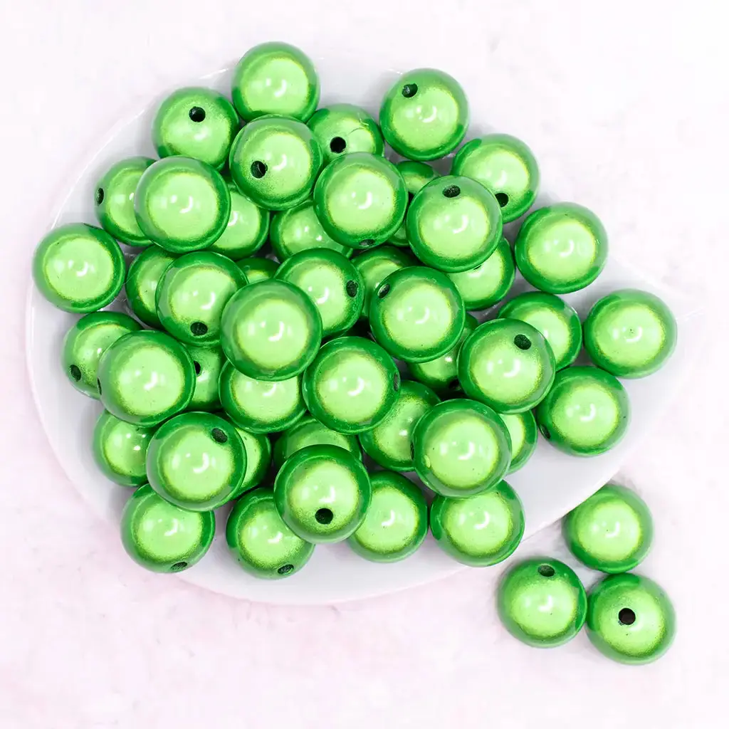 20mm Green Miracle Bubblegum Bead