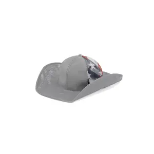 GRAY USA MESH COWBOY SNAPBACK: 6 PANEL - BLANK
