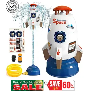 Blast Off Rocket Sprinkler Toy for Kids (Ages 3+) Launches Up to 16ft - Backyard Summer Splash Fun