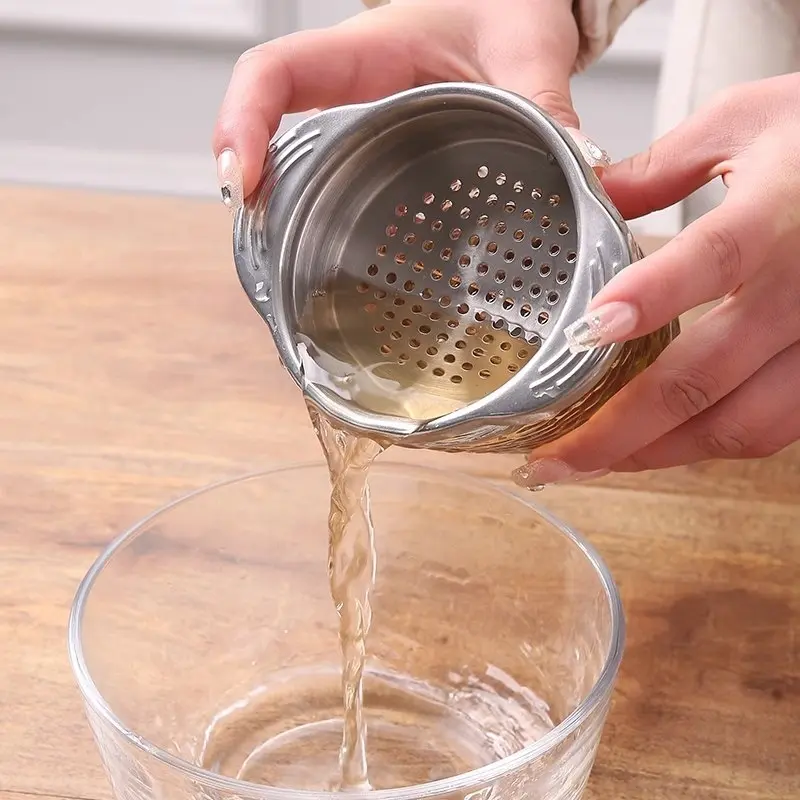 Food Can Strainer Stainless Steel Kitchen Strainer Food Can Strainer Sieve Tuna Press Lids Oil Drainer Remover Home Supplies Home Use Accessories Strainers and Colanders