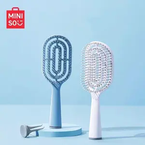 MINISO Mini Portable Standing Detangling Hair Brush with Cleaning Tool | Compact Travel Hair Care for Office, Gym & Daily Use | Holiday Haul