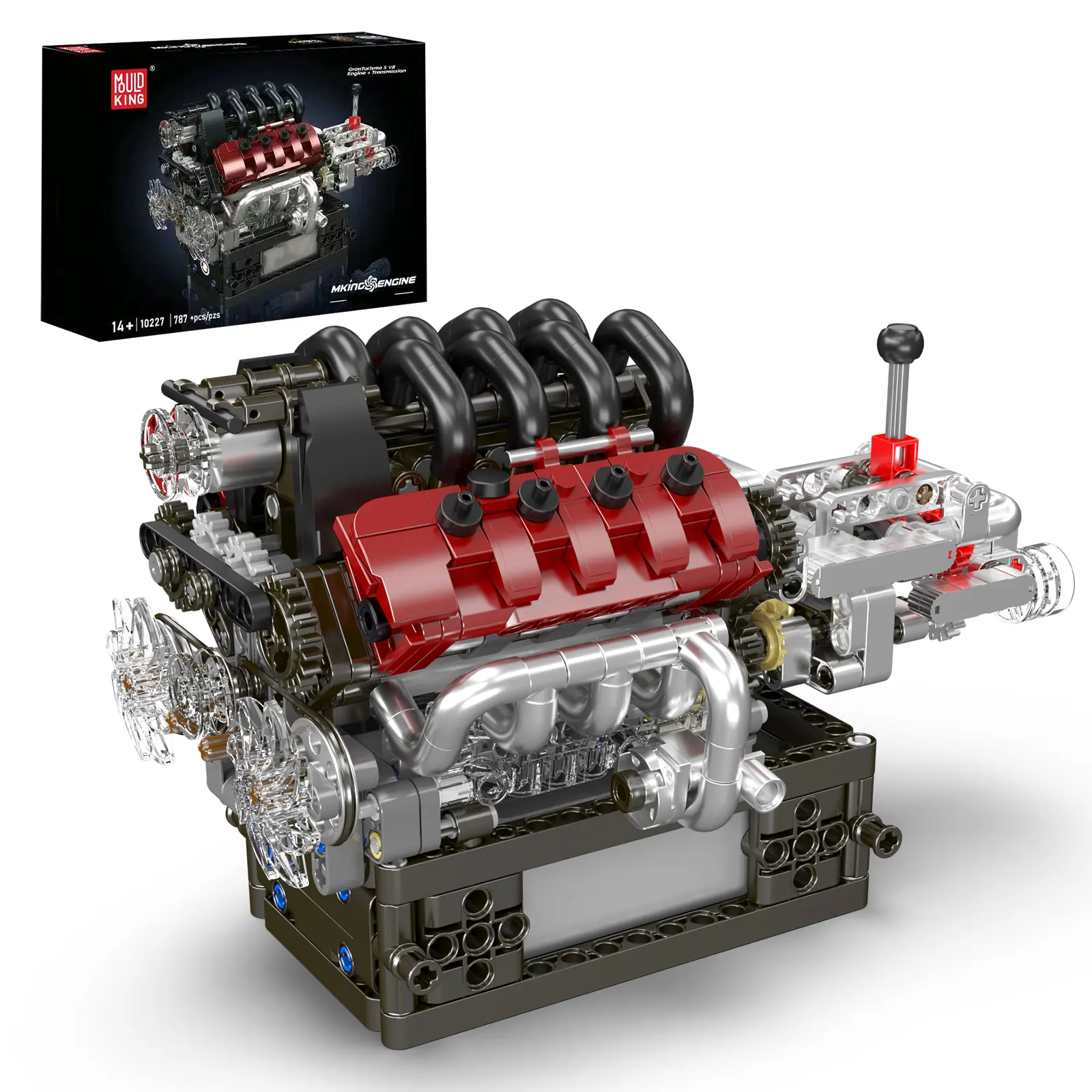 Mould King 10227 V8 Engine Motor That Works Building Block Toy Construction 787 Pieces summerwins