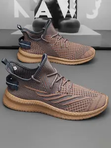 Men's Breathable Mesh Sneakers, Casual Round Toe Low Top Shoes, Eva Sole, Textile Upper, All Season, Comfortable & Lightweight, Knit Mesh Sneakers, Casual Athletic Trainers, Breathable Walking Sneakers