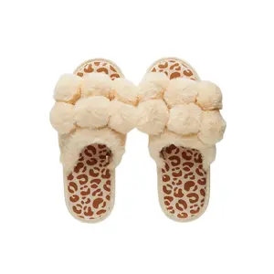 Kourtnay Beige Fur Slippers