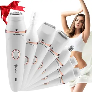 7 in 1 Electric Hair Removal Tool, 1 Set Waterproof USB Rechargeable Women's Grooming Kit, Perfect for Body and Eyebrow, USB Rechargeable Shaver