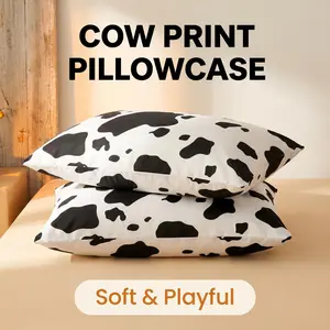 [Deals for You Days] NTBAY 2-Piece Printed Pillowcases - 1800 Thread Count Super Soft Brushed Microfiber Bed Pillow Covers, Black and White Patterned Pillow Cases with Envelope Closure, Set of 2