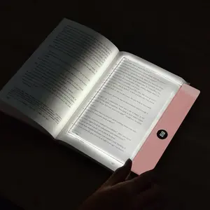 Smart LED Reading Light Book Light  Rechargeable Clear LED Flat Reading Light Timer，Reading light for books in bed at night，Transparent flat panel light for tracing，cool gifts for readers who have everything