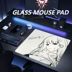 Ergonomic Glass Mouse Pad Spk-006, Gaming Mouse Pads, High Precision Optical Sensor, Durable Tempered Glass Surface, Perfect Gift for Gamers & Office Use