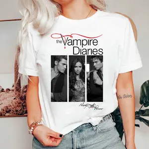 Vampire Diaries T-Shirt, Damon Salvatore Tee, Stefan Salvatore T-Shirt, Gift For Woman and Man Unisex T-Shirt, 90s Vampire Romance, TVD Gift