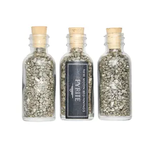 Pyrite Gem Bottle - Raw Chips of Pyrite Crystals