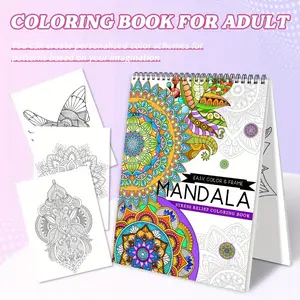 Mandala Adult Coloring Book, Yo Circle Spiral Design, 360 Degree Paper Flipping, easy for home casual entertainment, perfect Valentine's Day, family & friends gift, Doodle Books, Activity Books