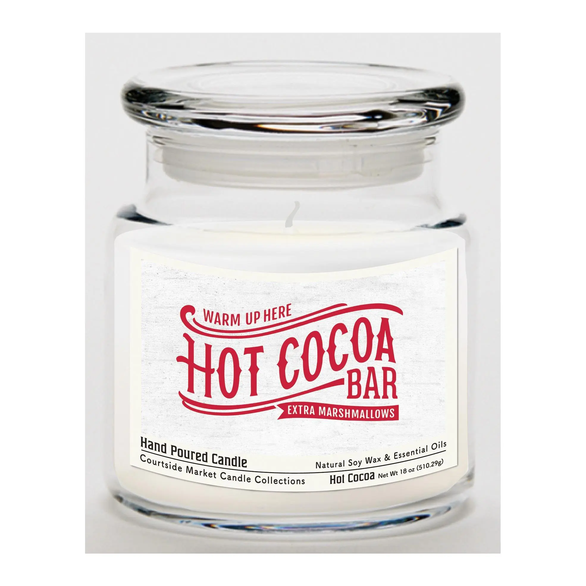 Courtside Market Hot Cocoa Bar Candle Glass Jar18-oz