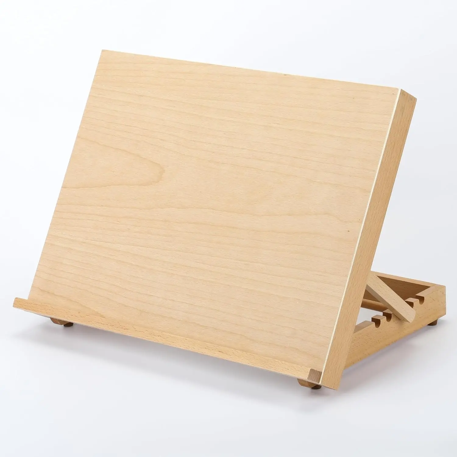 12.5"x16.5" Foldable Beechwood Tabletop Painting Easel | Portable Drafting Table & Art Stand, 5-Position Desk Easel With Smooth Art Board For Studio Sketching, Art Supplies