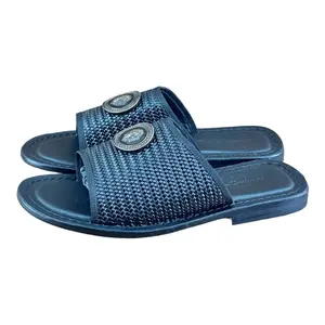 Re Ferdinando  Woven Slides sandal Medusa the lion