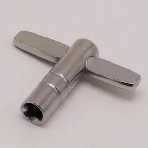 Drum Set T-Handle Screwdriver Wrench, 5.5mm Interface Drum Key, Chrome Plated Anti-Rust Tuning Tool, Professional Drummers Student Band General Use