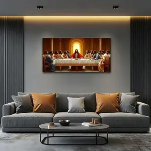 "Last Supper" Picture Frame Wall Decor - Canvas wrapped frame. The presentation effect is subject to the actual size.