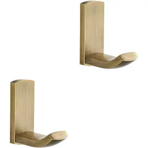 Antique Brass Towel Hook, Bathroom Wall Robe Hooks  Mounted, Rustic Bath Coat Clothes Hooks 2 Pack