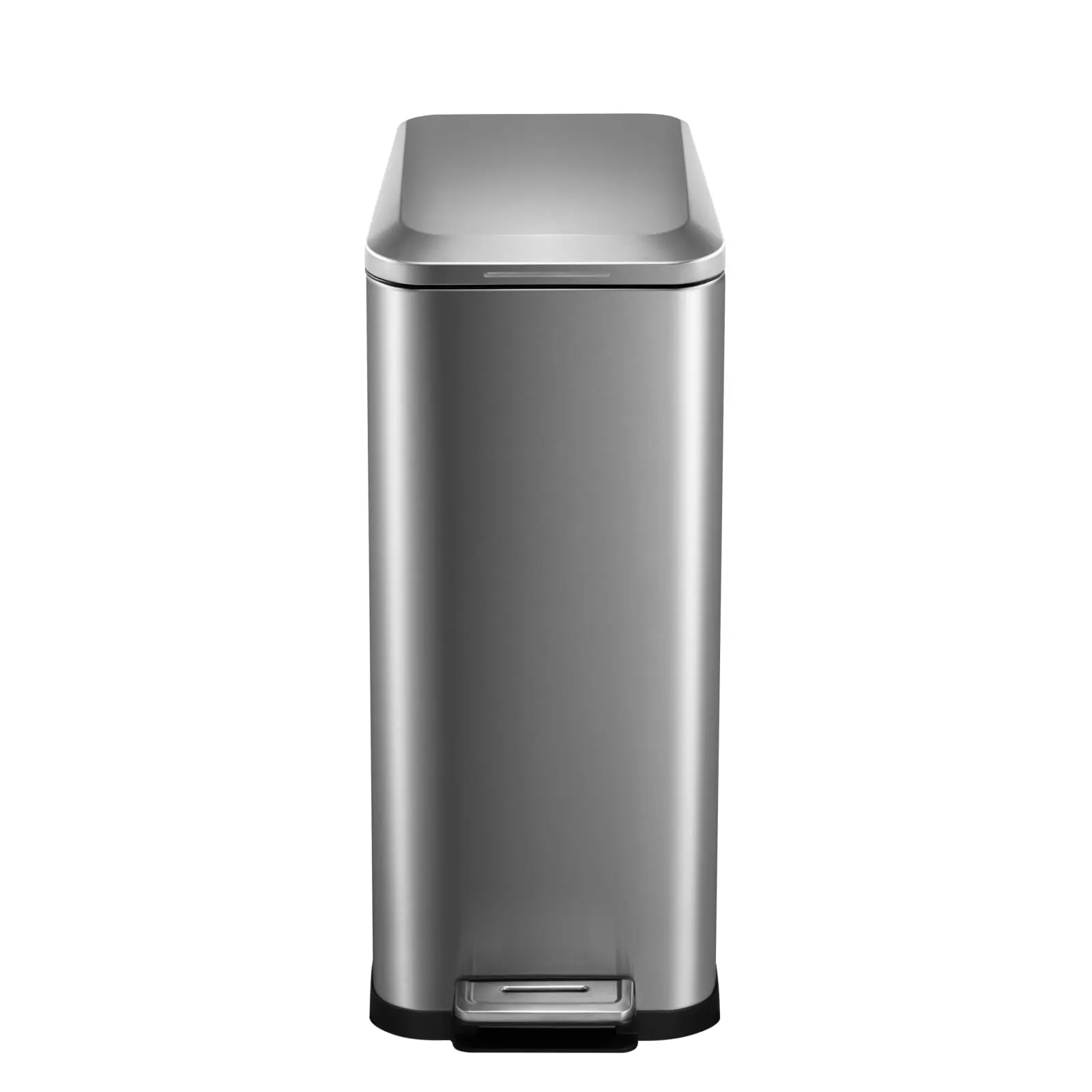 GARVEE 50 L / 13 Gal Hands-Free Stainless Steel Commercial Kitchen Step Trash Can with Slim Rectangular Fingerprint-Resistant Soft Close Lid Garbage Can