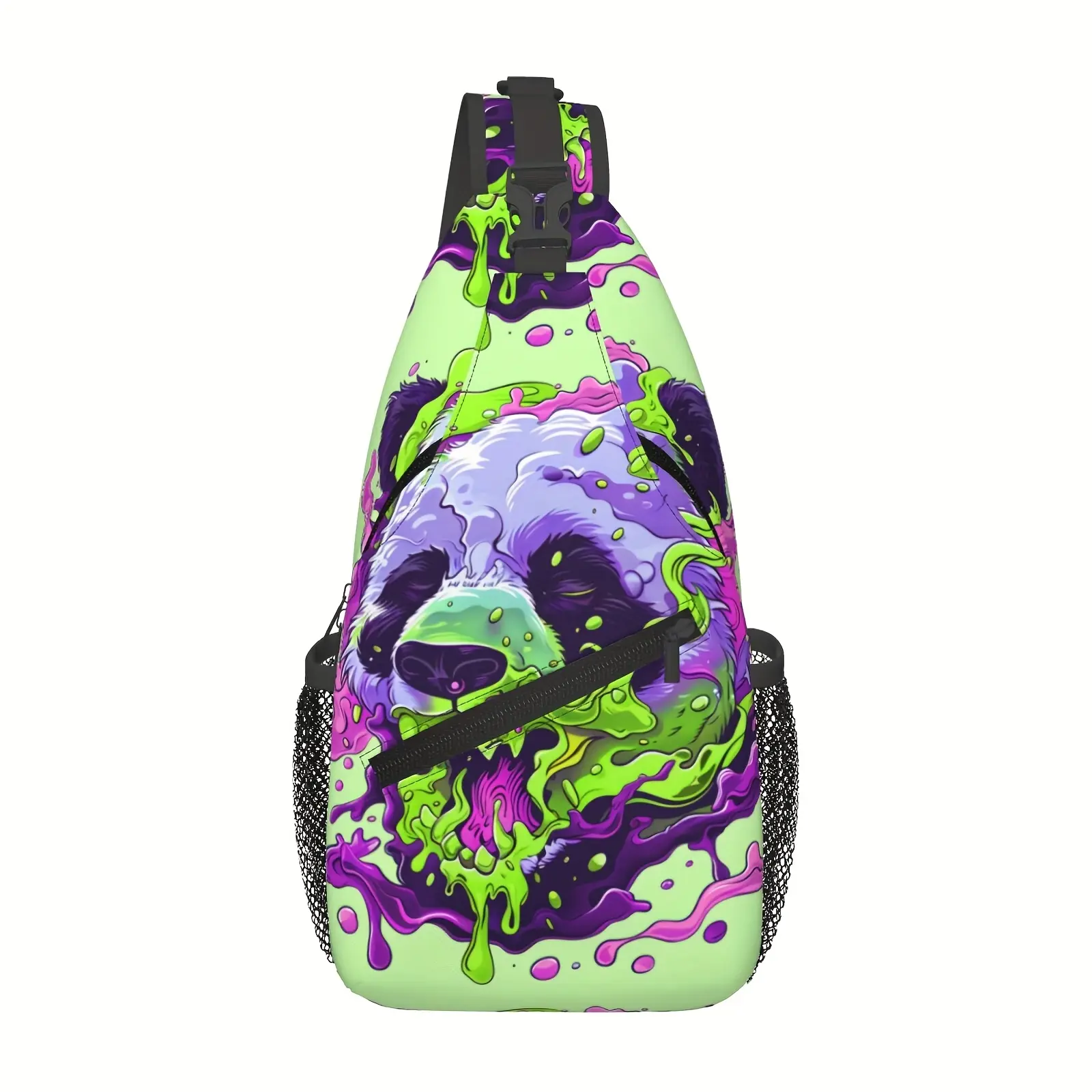 Men's Fashion Waist Pack - Lightweight, Colorful Panda Design, Folding Large Capacity Durable Crossbody Chest Bag for Running, Shopping & Travel, Christmas Gift, Fashion Waist Packs, Lightweight Waist Bags