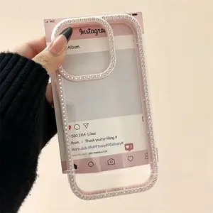 Phone Cases for iPhone iPhone 17 Pro Max Air 16 15 14 13 12 11 Pro Max Plus Cases Double-Sided Diamond-Studded Luxury  Full Coverage Anti-Fall Shockproof Durable Protection case for iphone 17 Pro Max