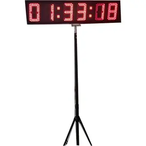 AZOOU 5-inch 6-Digit Red LED Digital Timer, Countdown/Up Clock with Tripod for Sports Race Timing (Timer Digital)