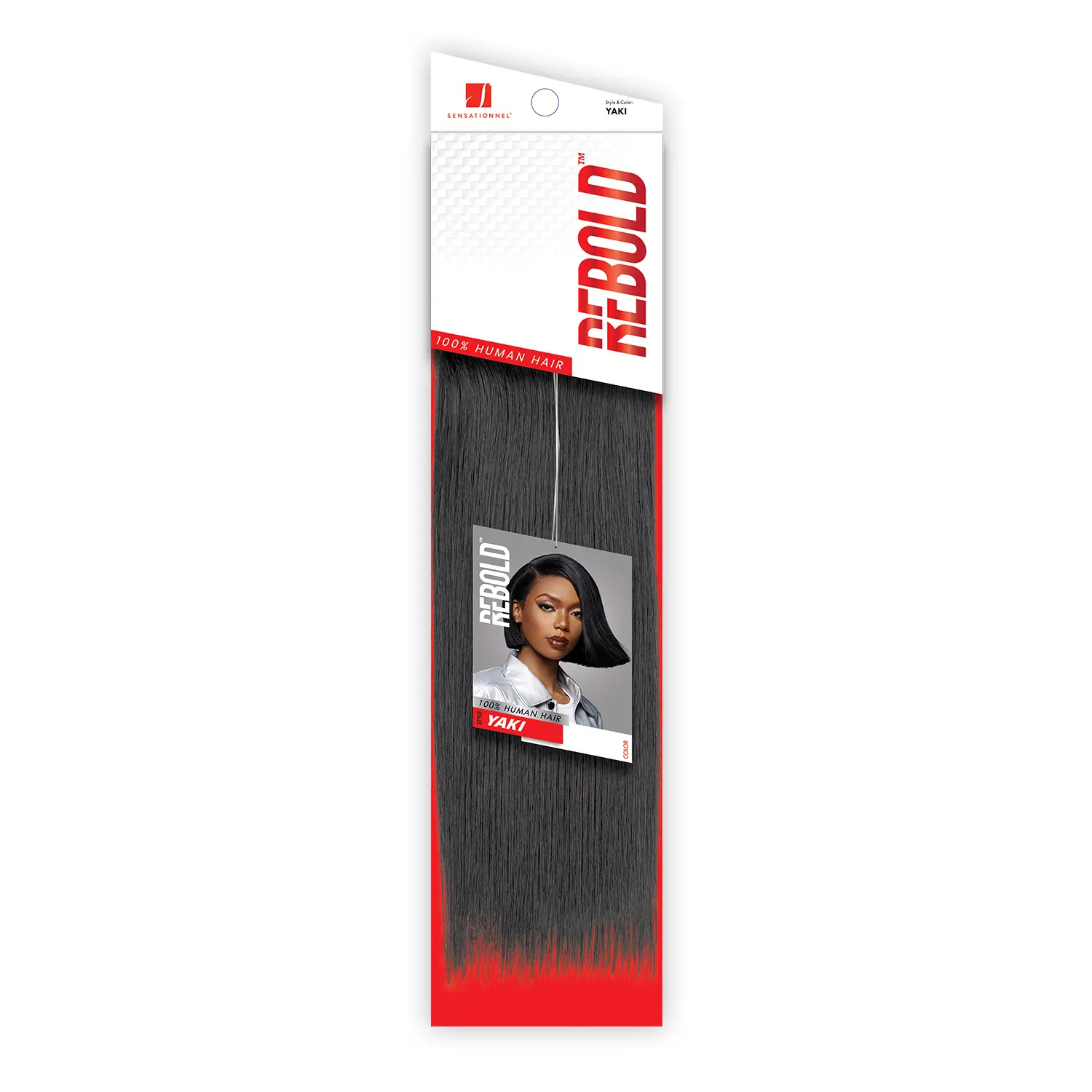 Sensationnel Rebold Yaki Hair Weave, Premium 100% Human Hair Extensions with a Sleek, Smooth Texture, Tangle-Free and Natural Luster, Hair Weave Extensions, Premium Human Hair