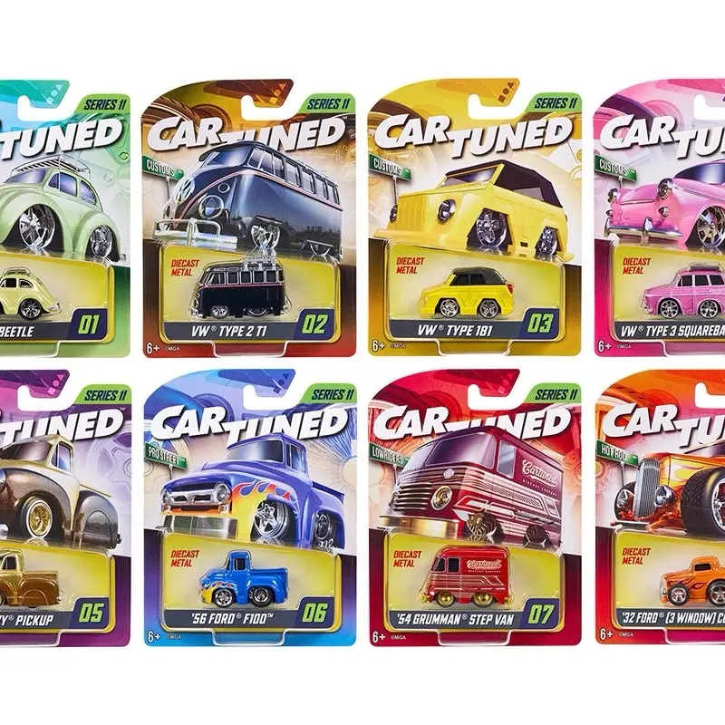 CarTuned 1:64 Mainline Series 11 Factory-Sealed Set of 8 Cars, Model 592631-XX10