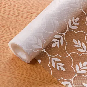 Shelf Drawer and Cabinet Liner, Washable Oil-Proof Shelf Liners for Kitchen Cabinets, Shelves, Refrigerator, Non-Adhesive Drawers Mats(Transparent, 11.8 x 118 Inch)