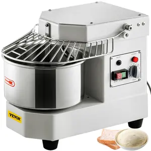 【DealsForYouDays】VEVOR Commercial Food Mixer, 450W Power Motor, 8L/8.5Qt Food-Grade Stainless Steel Bowl, 159 R/min Dual Rotating Dough Kneader with Security Shield, Timer & Automatic Shut Down, Baking Equipment for Restaurant