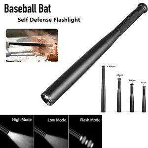 Waterproof Aluminum Alloy Baseball Bat LED Flashlight/Torch — Bright, Portable Emergency & Outdoor Lighting