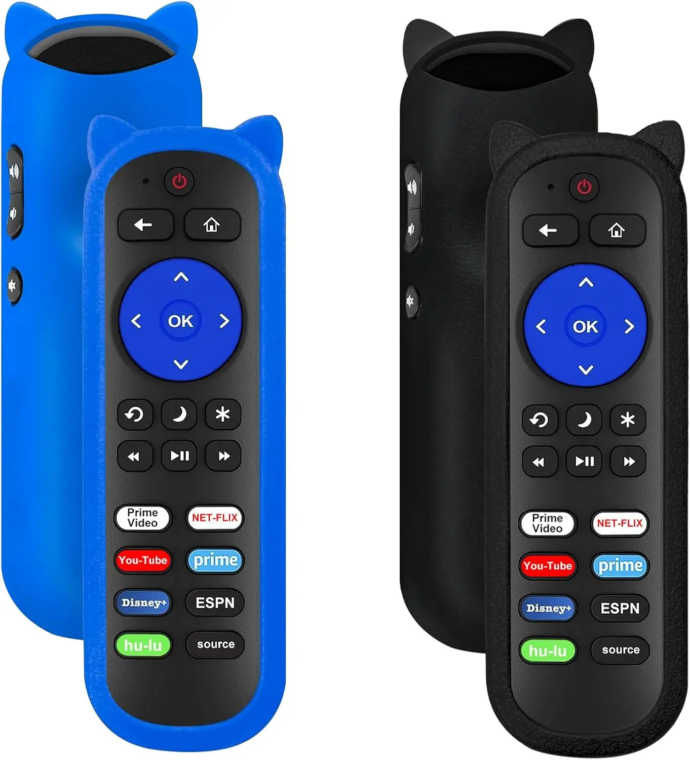 2 Packs Universal for Roku TV Remote, Replacement for TCL/Onn/Hisense/Element/Sharp/Haier/Hitachi/LG/Sanyo/JVC/Magnavox/RCA/Westinghouse Roku TV Remote with 8 Shortcuts, Universal Smart Remote, Wireless