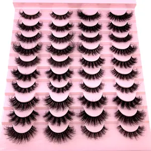 New Mixed 20 Pairs Natural False Eyelashes Fake Lashes Long Makeup 3D Mink Lashes Extension Eyelash Mink Eyelashes for Beauty