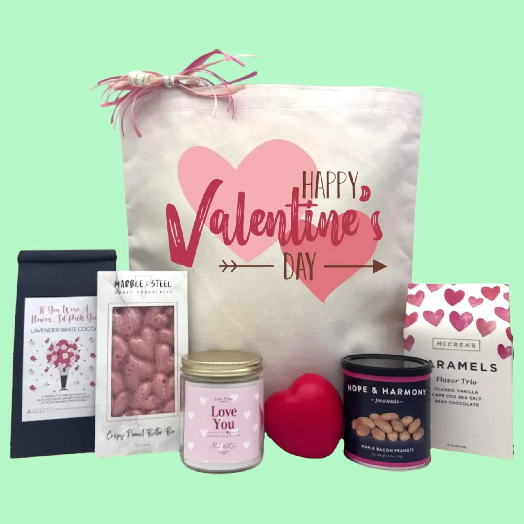 Itsonlynaturalgifts Heartfelt Valentine's Day Gift Basket with Chocolates Candles & Snacks for Loved Ones