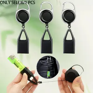 6/1 pcs-Adjustable Slim Lighter Case, Unisex, Anti-Loss Waist Bag and Keychain Accessories, Portable and Secure, Ideal Gift for Men