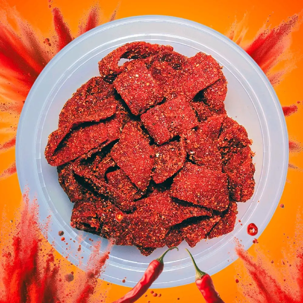 Mango Sour Belts Chamoy 4oz Jar Spicy Candy Snack mexican candy | Chamoy Calavera sour strip sweet tiktok viral