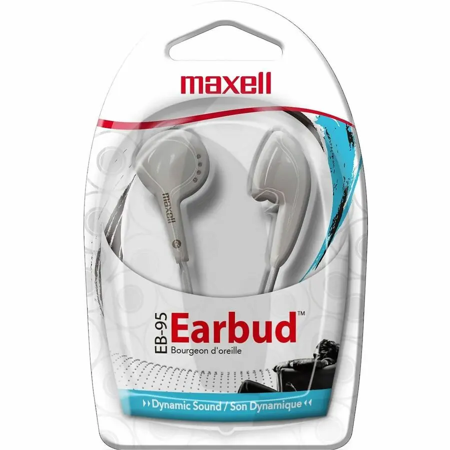 Maxell EB-95 In-Ear Stereo Earbuds, White