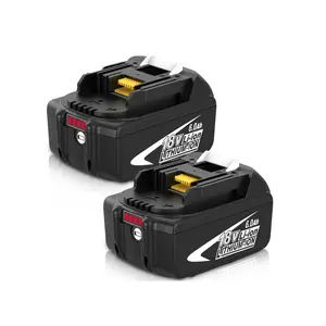 Replacement for Makita 18V Battery 6.0Ah Compatible with Makita Battery 18V Lithium-ion BL1840B BL1850B BL1860B BL1860 BL1830 Compatible with Makita 18V Battery BL1815 2-Pack