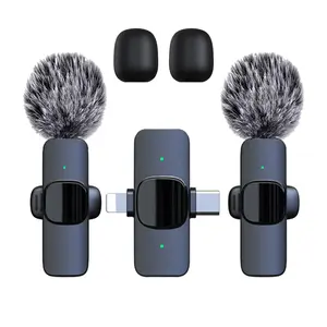 HITOZON Wireless Lavalier microphones for Smartphone,Wireless Mic Plug-Play,Lapel Mic for Video Recording,Teaching, interviews,Podcast,Cordless Omnidirectional Condenser Recording Mic for TikTok,YouTube,Vlog